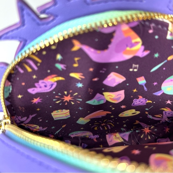 Loungefly Walt Disney World Epcot Festival of the Arts Figment 2025 Backpack - Picture 5 of 5